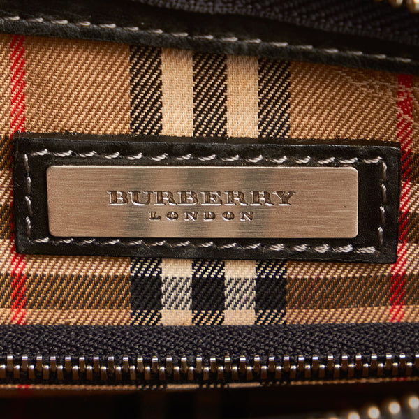 バーバリー ブラック レザー セカンドバッグ メンズ BURBERRY 【中古】