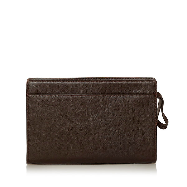 バーバリー セカンドバッグ ブラウン レザー メンズ BURBERRY 【中古】
