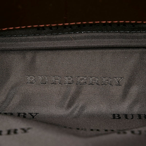バーバリー セカンドバッグ ブラウン レザー メンズ BURBERRY 【中古】