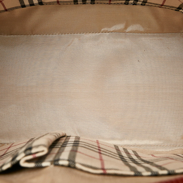 バーバリー ハンドバッグ オレンジ レザー レディース BURBERRY 【中古】
