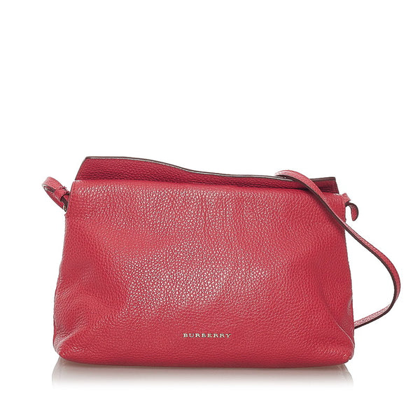 バーバリー ピンク レザー 斜め掛け ショルダーバッグ レディース BURBERRY 【中古】