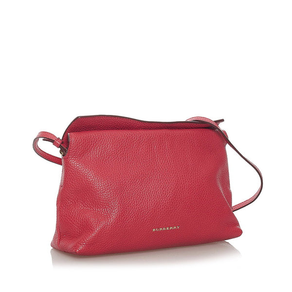 バーバリー ピンク レザー 斜め掛け ショルダーバッグ レディース BURBERRY 【中古】
