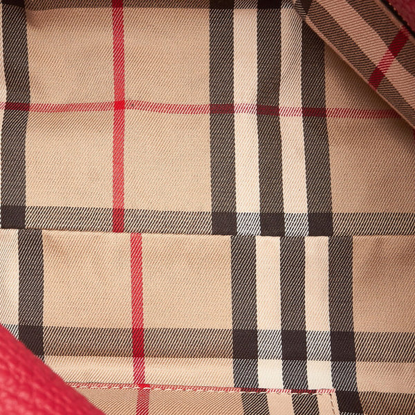 バーバリー ピンク レザー 斜め掛け ショルダーバッグ レディース BURBERRY 【中古】
