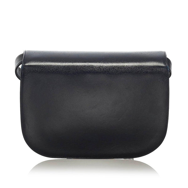 カルティエ サファイアライン ブラック レザー 斜めがけ ショルダー レディース CARTIER 【中古】