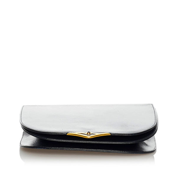 カルティエ サファイアライン ブラック レザー 斜めがけ ショルダー レディース CARTIER 【中古】