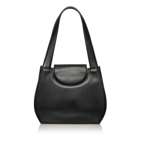 カルティエ パンテール ショルダーバッグ ブラック レザー レディース CARTIER 【中古】