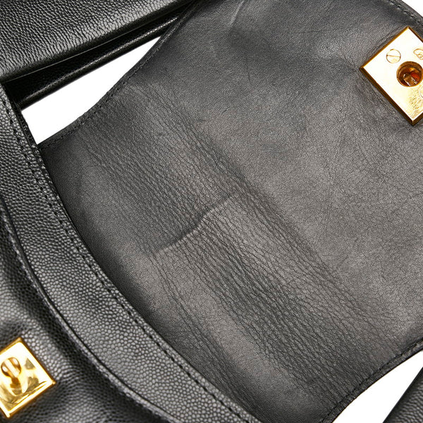 カルティエ パンテール ショルダーバッグ ブラック レザー レディース CARTIER 【中古】