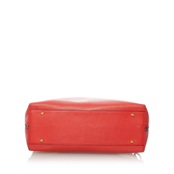 セリーヌ ハンドバッグ レッド レザー レディース CELINE 【中古】