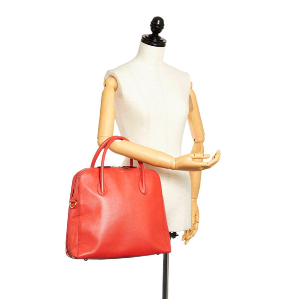 セリーヌ ハンドバッグ レッド レザー レディース CELINE 【中古】