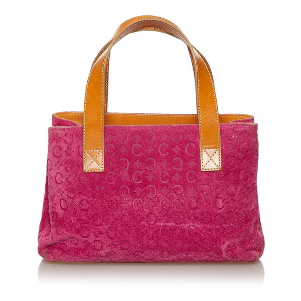 セリーヌ ピンク スウェード レザー ハンドバッグ レディース CELINE 【中古】