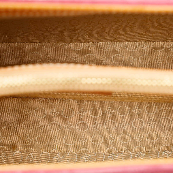 セリーヌ ピンク スウェード レザー ハンドバッグ レディース CELINE 【中古】