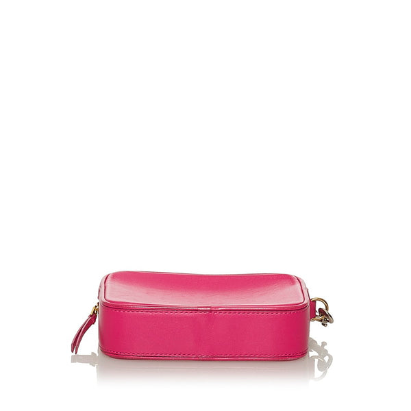 セリーヌ ポーチ ピンク オレンジ レザー レディース CELINE 【中古】