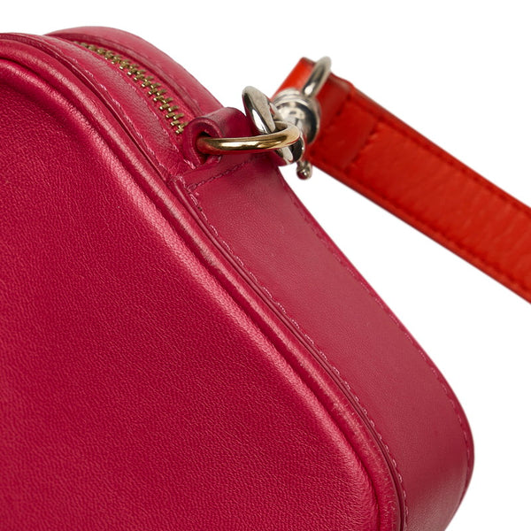セリーヌ ポーチ ピンク オレンジ レザー レディース CELINE 【中古】