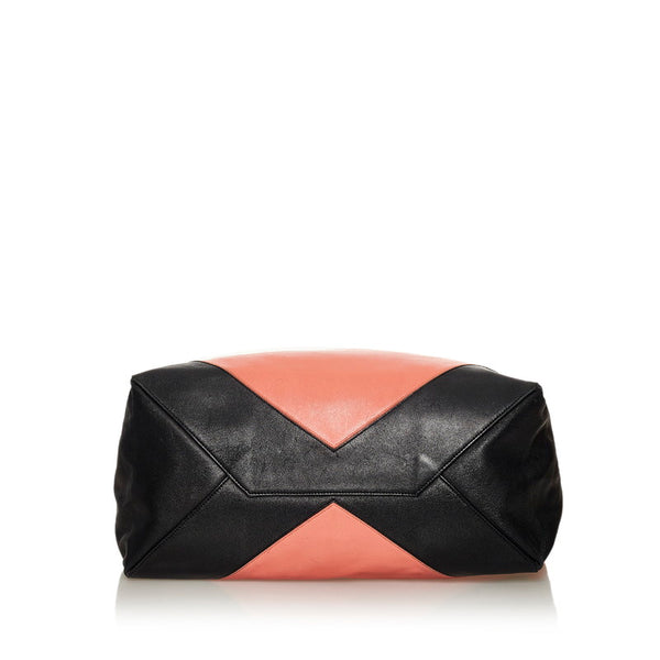 セリーヌ トートバッグ ブラック オレンジ レザー レディース CELINE 【中古】