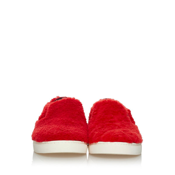 ドルチェアンドガッバーナ スリッポン レッド ボア メンズ DOLCE&GABBANA 【中古】
