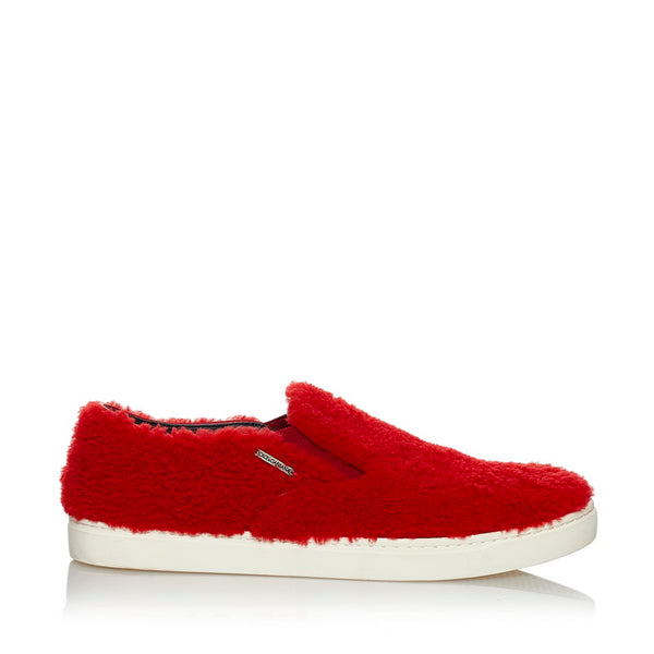 ドルチェアンドガッバーナ スリッポン レッド ボア メンズ DOLCE&GABBANA 【中古】
