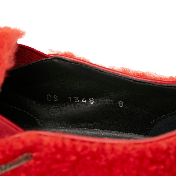 ドルチェアンドガッバーナ スリッポン レッド ボア メンズ DOLCE&GABBANA 【中古】