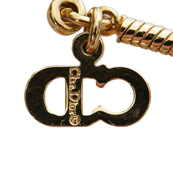 ディオール ゴールド メッキ ロゴネックレス GP ネックレス レディース Dior 【中古】