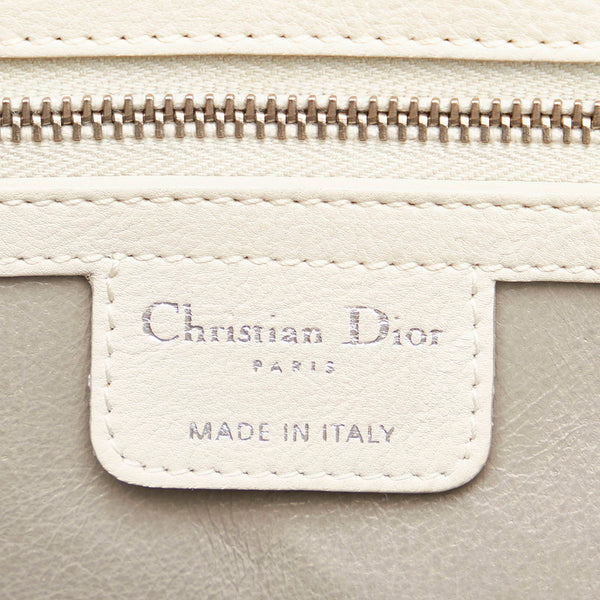 ディオール ホワイト レザー トートバッグ レディース Dior 【中古】
