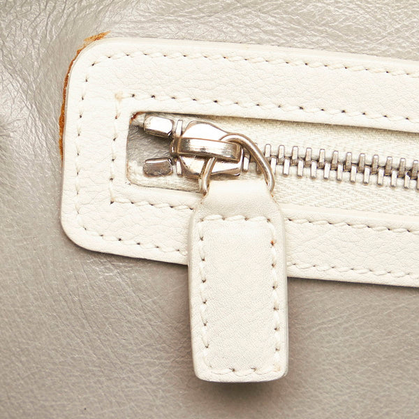 ディオール ホワイト レザー トートバッグ レディース Dior 【中古】