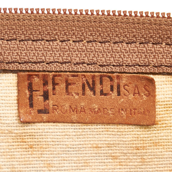 フェンディ ベージュ ブラウン PVC レザー ハンドバッグ ミニボストン レディース FENDI 【中古】