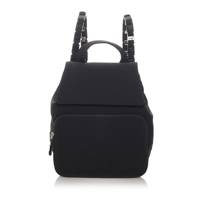 サルヴァトーレフェラガモ AU-21 9325 ブラック ナイロン リュック バックパック レディース Salvatore Ferragamo 【中古】