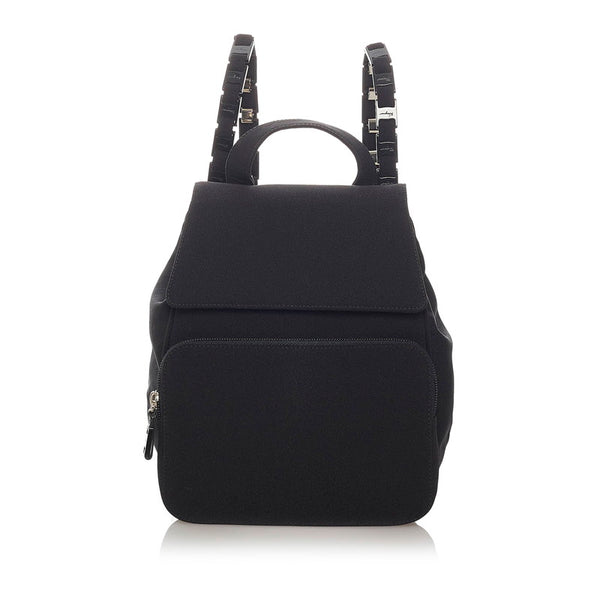 サルヴァトーレフェラガモ AU-21 9325 ブラック ナイロン リュック バックパック レディース Salvatore Ferragamo 【中古】