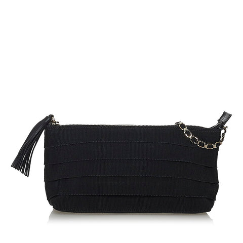 サルヴァトーレフェラガモ AU-21/5400 ブラック キャンバス ショルダーバッグ レディース Salvatore Ferragamo 【中古】