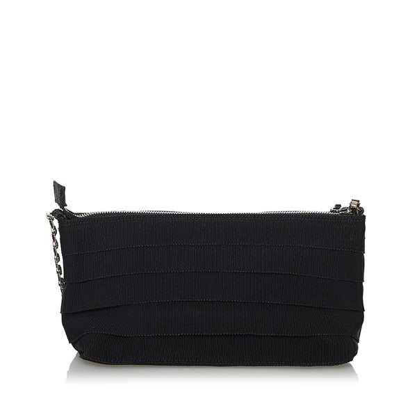 サルヴァトーレフェラガモ AU-21/5400 ブラック キャンバス ショルダーバッグ レディース Salvatore Ferragamo 【中古】