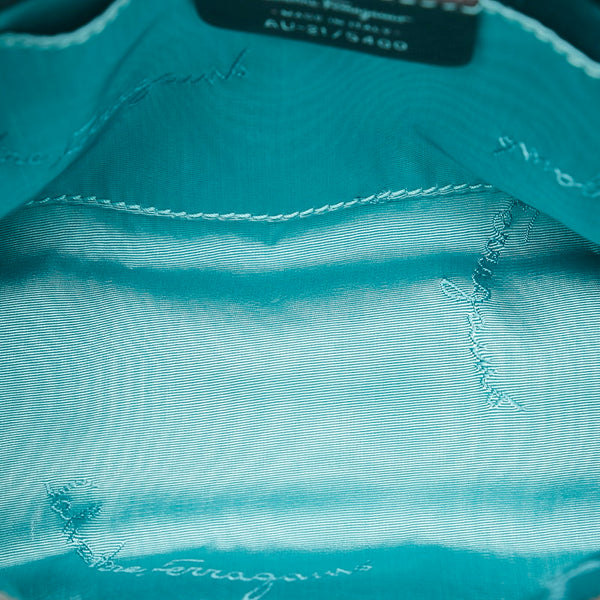 サルヴァトーレフェラガモ AU-21/5400 ブラック キャンバス ショルダーバッグ レディース Salvatore Ferragamo 【中古】