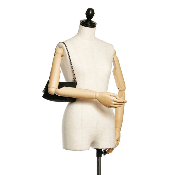 サルヴァトーレフェラガモ AU-21/5400 ブラック キャンバス ショルダーバッグ レディース Salvatore Ferragamo 【中古】