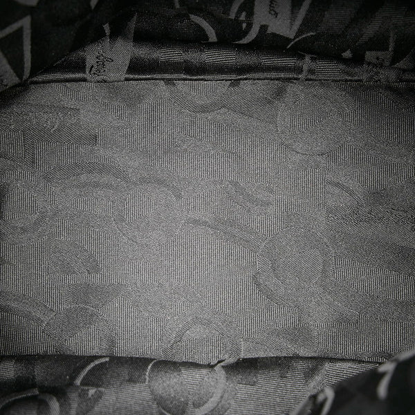 サルヴァトーレフェラガモ チェーン ショルダーバッグ AU-21 6690 ブラック キャンバス レザー レディース Salvatore Ferragamo 【中古】