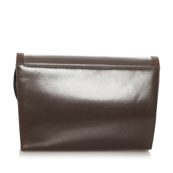 サルヴァトーレフェラガモ BA21 2597 ブラウン レザー ショルダーバッグ レディース Salvatore Ferragamo 【中古】