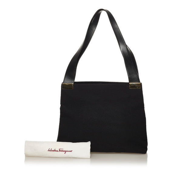 サルヴァトーレフェラガモ トートバッグ BA21 8813 ブラック ナイロン レディース Salvatore Ferragamo 【中古】