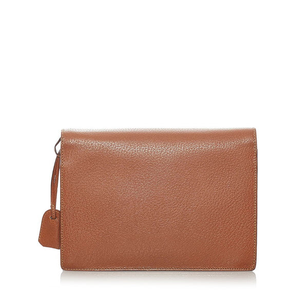 グッチ セカンドバッグ 018 122 1940 ブラウン レザー レディース GUCCI 【中古】