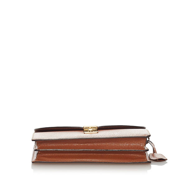 グッチ セカンドバッグ 018 122 1940 ブラウン レザー レディース GUCCI 【中古】