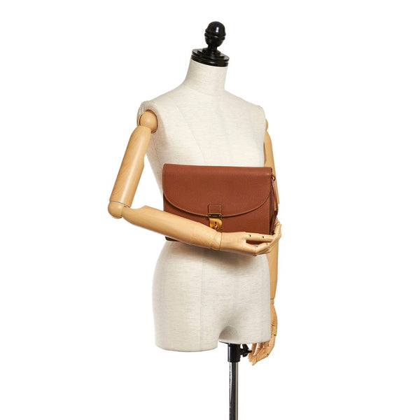 グッチ セカンドバッグ 018 122 1940 ブラウン レザー レディース GUCCI 【中古】