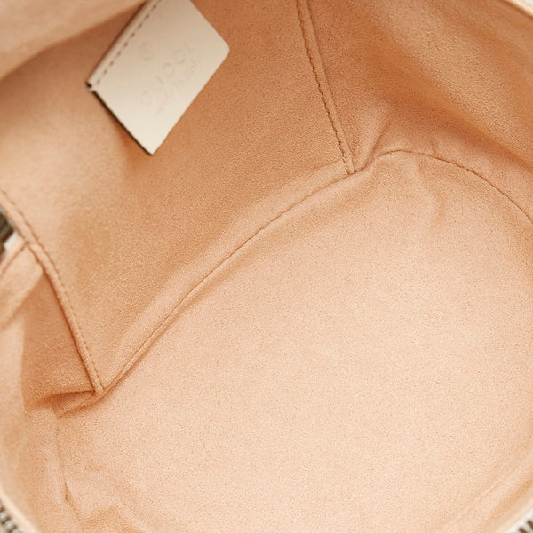 グッチ GGマーモント リュック バックパック バニティ 2WAY 598594 ホワイト レザー レディース GUCCI 【中古】