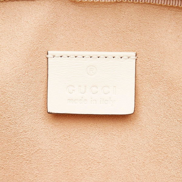 グッチ GGマーモント リュック バックパック バニティ 2WAY 598594 ホワイト レザー レディース GUCCI 【中古】