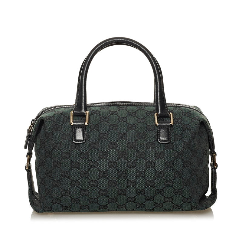 グッチ GGキャンバス 272375 グリーン キャンバス レザー ハンドバッグ レディース GUCCI 【中古】