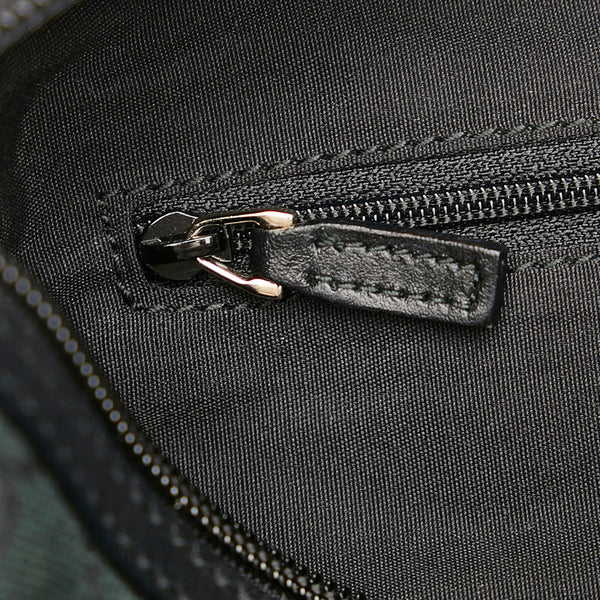 グッチ GGキャンバス 272375 グリーン キャンバス レザー ハンドバッグ レディース GUCCI 【中古】