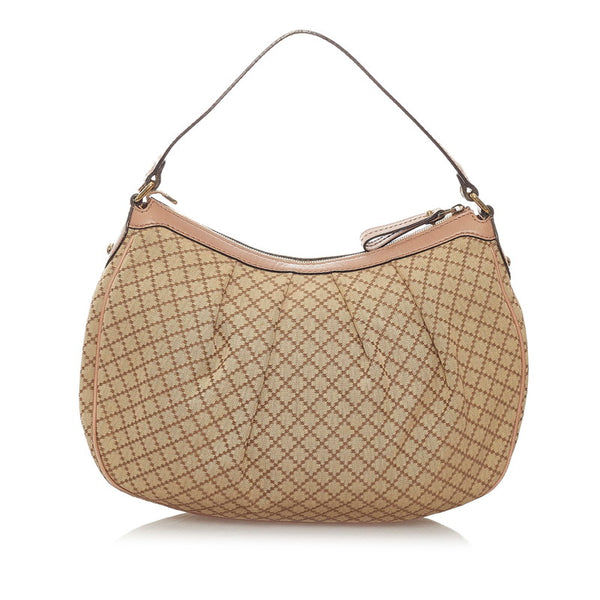 グッチ ディアマンテ 232955 ベージュ キャンバス レザー ワンショルダー レディース GUCCI 【中古】