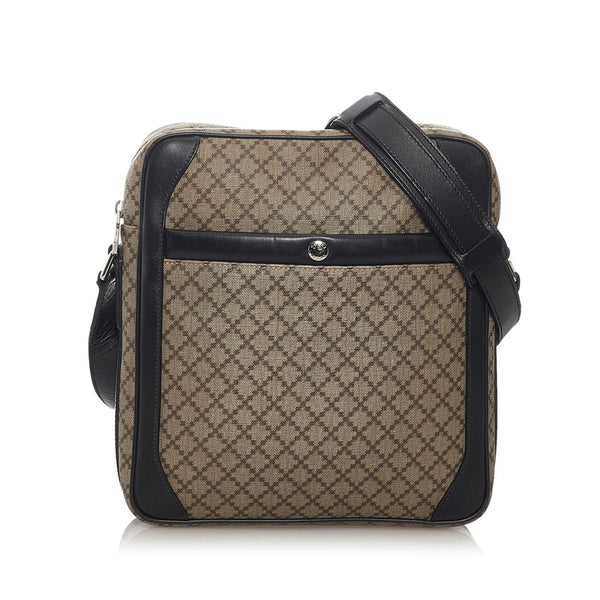 グッチ ディアマンテ ショルダーバッグ 268159 ベージュ ブラック PVC レザー レディース GUCCI 【中古】