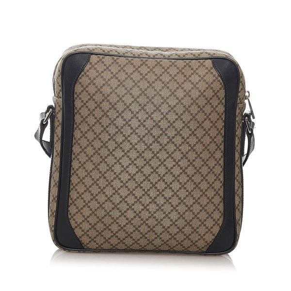 グッチ ディアマンテ ショルダーバッグ 268159 ベージュ ブラック PVC レザー レディース GUCCI 【中古】