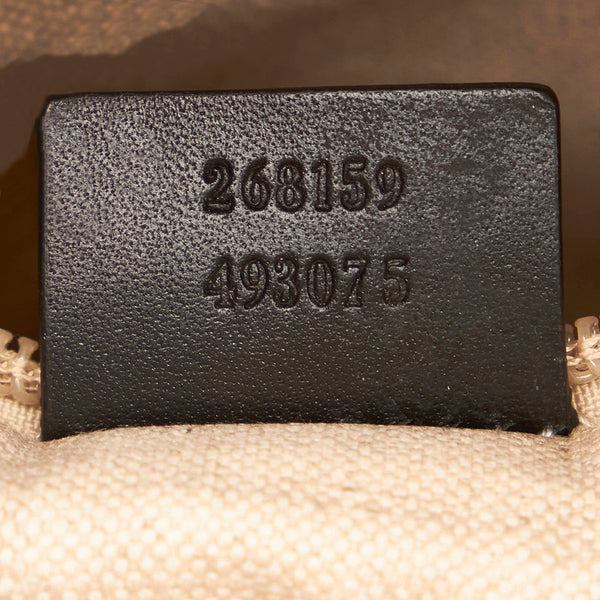 グッチ ディアマンテ ショルダーバッグ 268159 ベージュ ブラック PVC レザー レディース GUCCI 【中古】