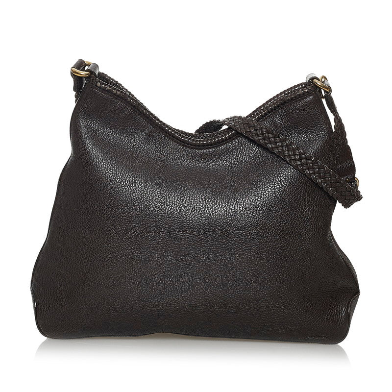 グッチ ショルダーバッグ 336659 ブラウン レザー レディース GUCCI 【中古】