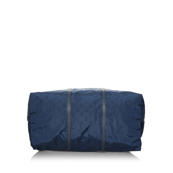 グッチ GG柄 387068 ネイビー ナイロン トートバック ショルダバッグ2WAY レディース GUCCI 【中古】