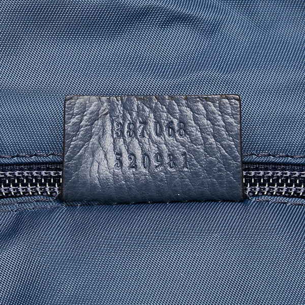 グッチ GG柄 387068 ネイビー ナイロン トートバック ショルダバッグ2WAY レディース GUCCI 【中古】