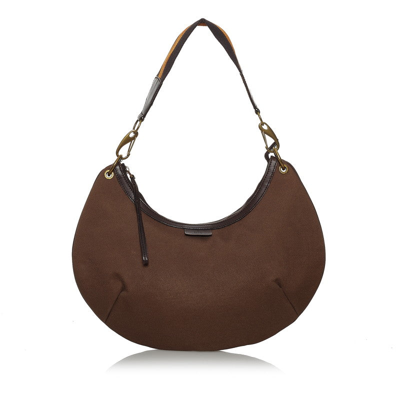 グッチ 106663 ブラウン キャンバス レザー ワンショルダー レディース GUCCI 【中古】