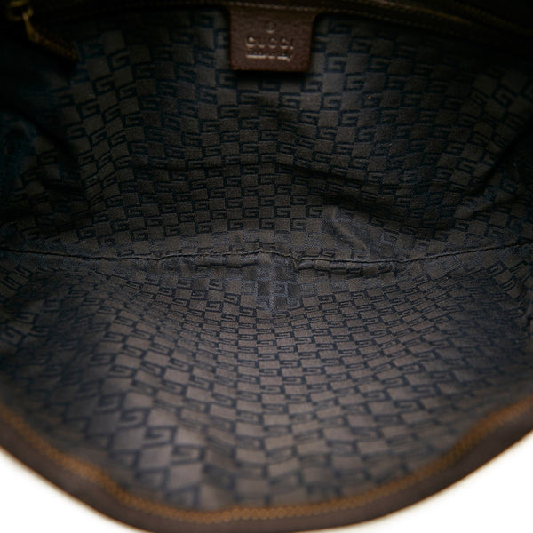 グッチ 106663 ブラウン キャンバス レザー ワンショルダー レディース GUCCI 【中古】